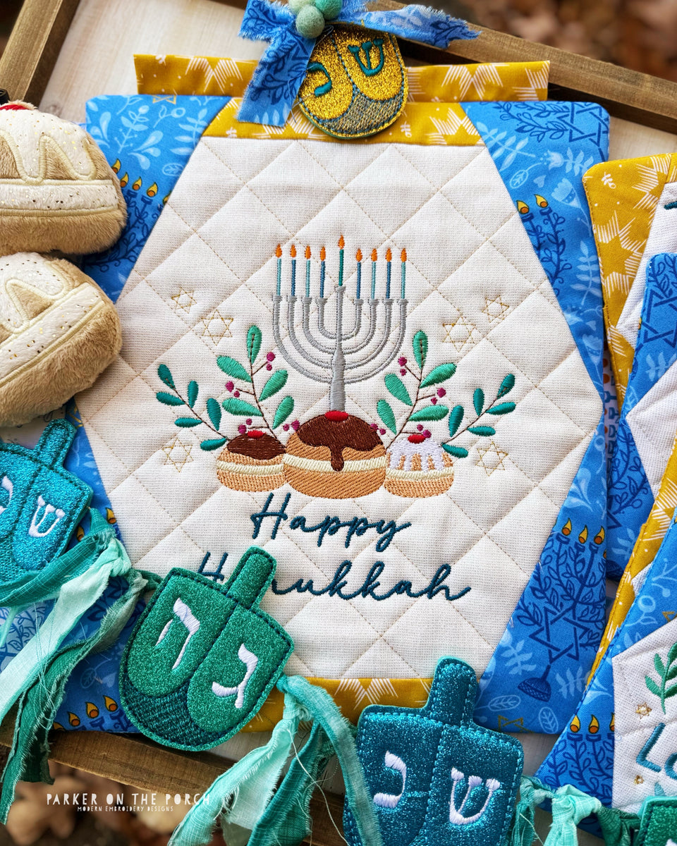 Happy Hanukkah Mini Embroidery Kit