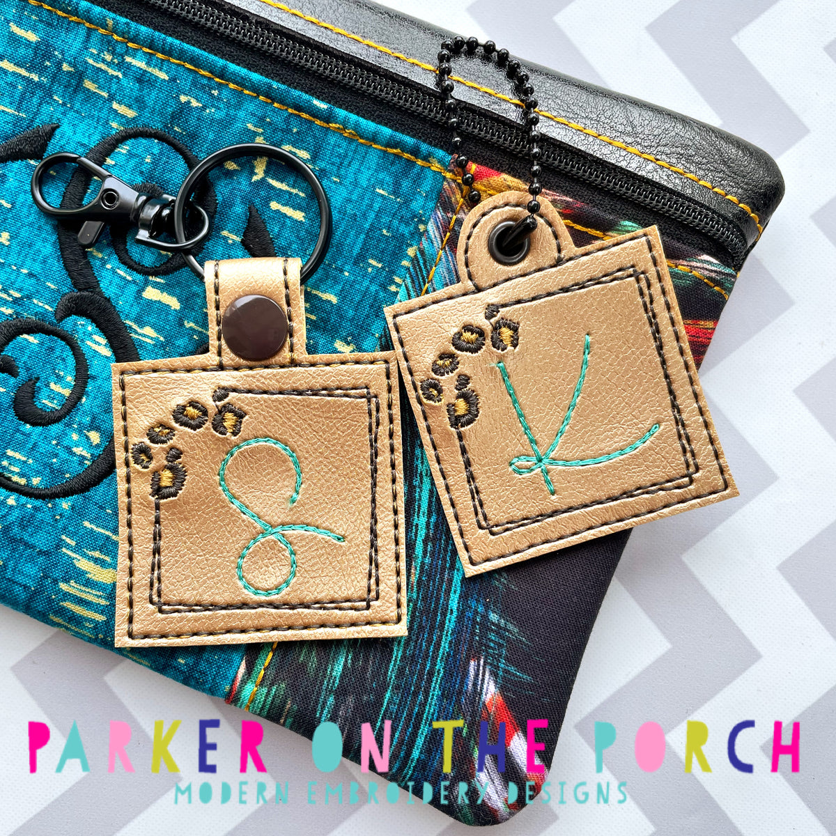 Digital Download- Monogram Snaptab and Charm Set- Leopard – Parker