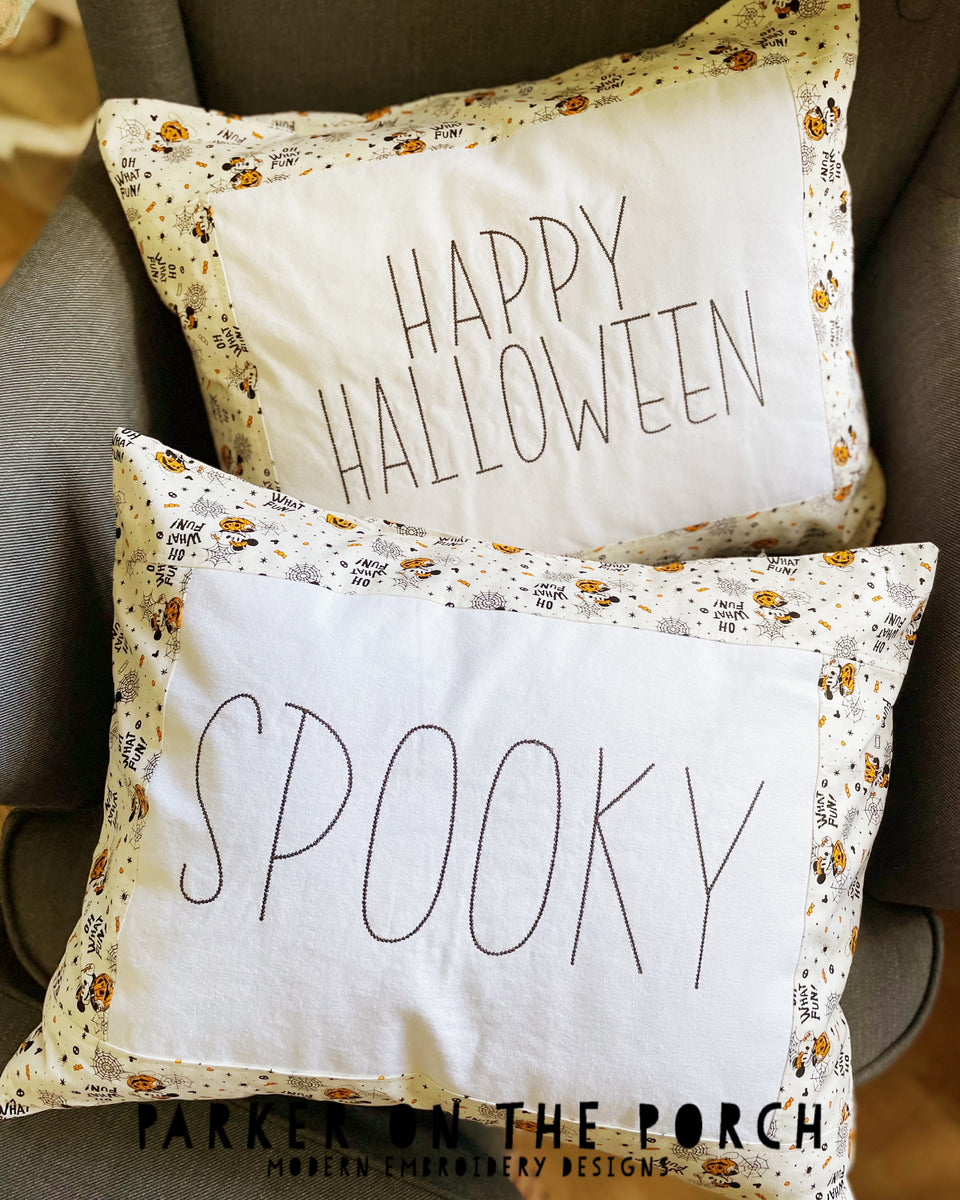 Embroidered Throw Pillow - Happy Halloween – Sew Dreams Come True