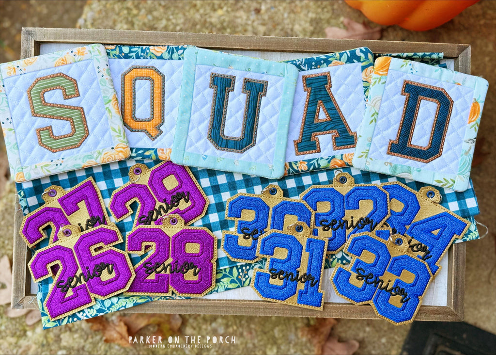 Squad Monograms for Everyone! New Senior Bag Tags