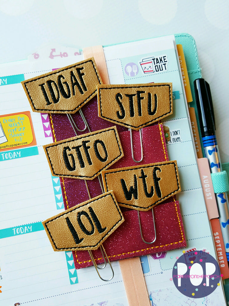 Digital Download- Shortcut Slang Planner Clips (Set of 5) - Parker on the Porch, LLC